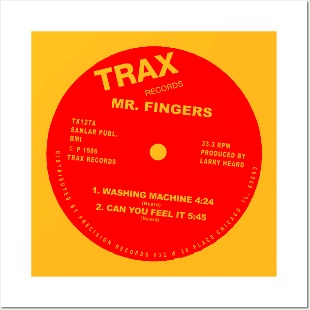 Trax / Mr Fingers / Acid House Vinyl Record Wall Art by DankFutura